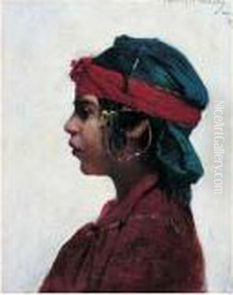 Jeune Fille D'alger Oil Painting by Francisque Noailly