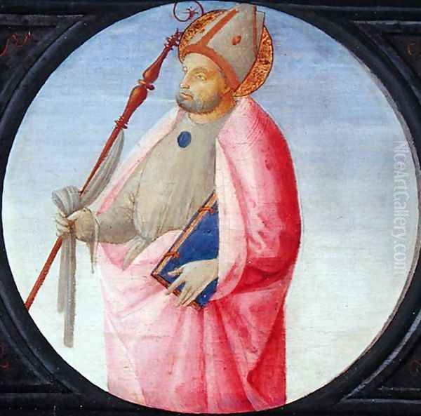 A Bishop Saint c.1500 Oil Painting by Bartolomeo Di Giovanni