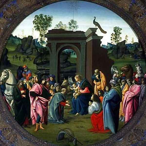 The Adoration of the Magi c. 1490 Oil Painting by Bartolomeo Di Giovanni