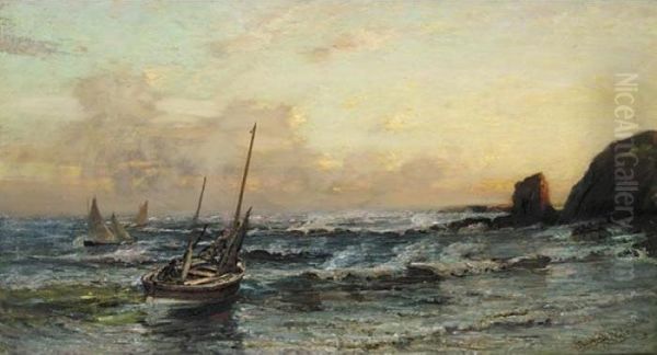 Coldingham Bay Oil Painting by James Campbell Noble