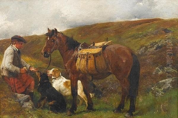 The Traveller's Rest Oil Painting by John Sargent Noble