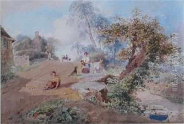 Near Hales Owen, Salop Oil Painting by Richard Pratchett Noble