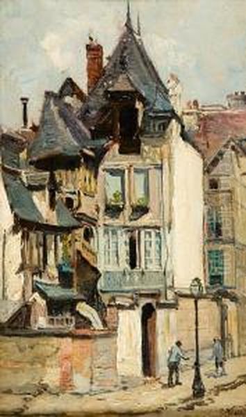 Street Scenes In Rouen Oil Painting by Robert Noble