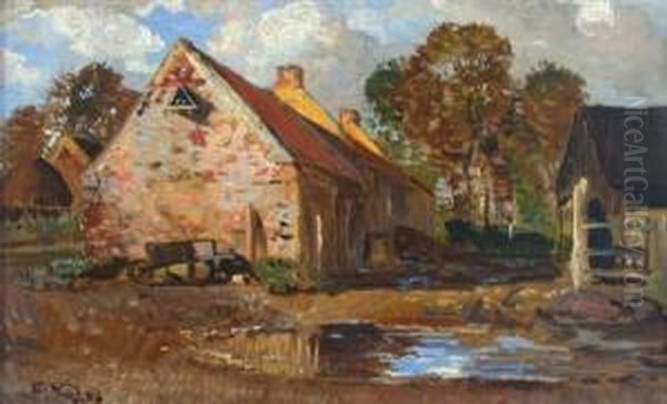 The Mill At Preston, East Linton Oil Painting by Robert Noble