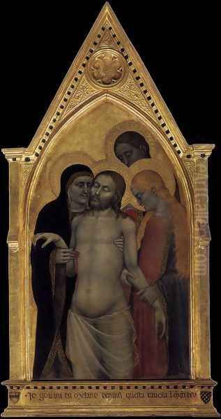 Pieta 1365 Oil Painting by Giovanni Da Milano