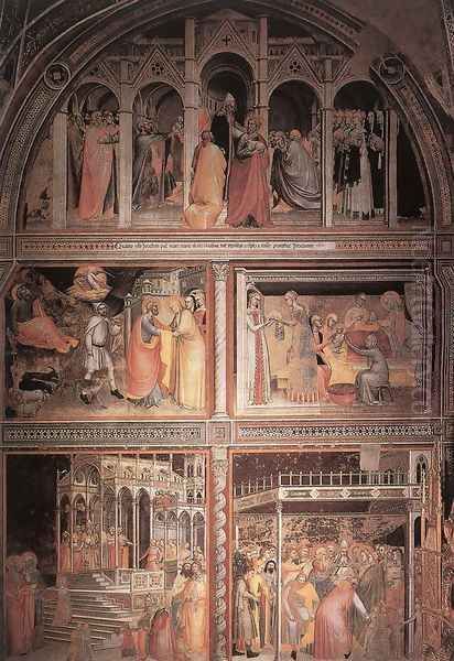 Scenes from the Life of the Virgin 1365 Oil Painting by Giovanni Da Milano