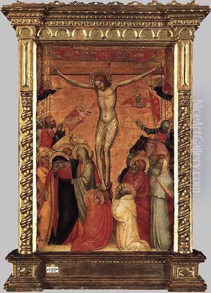 The Crucifixion 1350s Oil Painting by Giovanni Da Milano