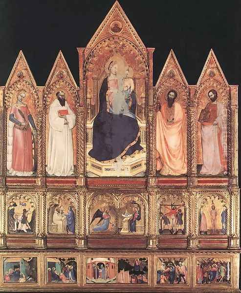 Polyptych with Madonna and Saints 1355 Oil Painting by Giovanni Da Milano