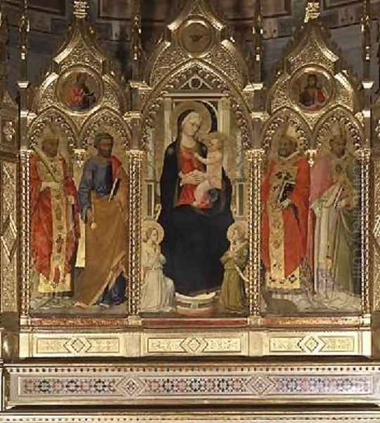 Madonna and Child with Saints Oil Painting by Bicci Di Lorenzo