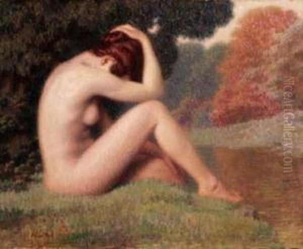 Nudo Di Donna In Riva Al Fiume by Arturo Noci