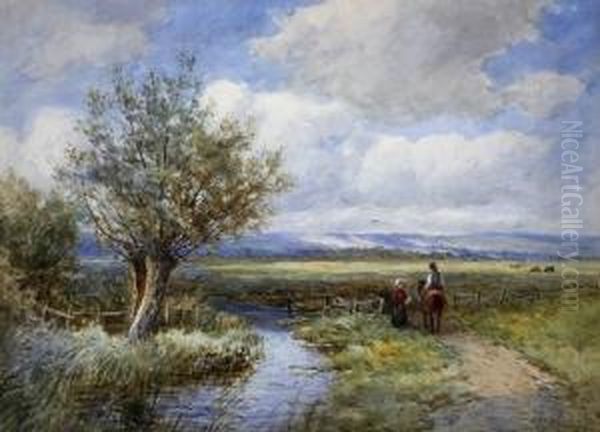 Near Eckington Oil Painting by John Bates Noel