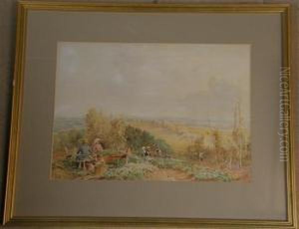 Figures With Horse And Cart Oil Painting by John Bates Noel