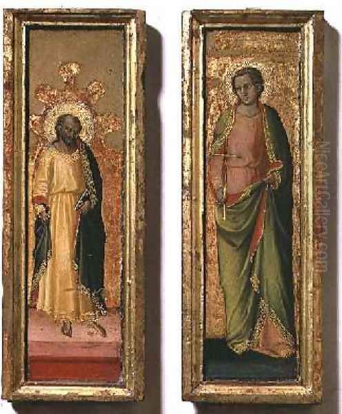 St Peter and St Paul Oil Painting by Bicci Di Lorenzo