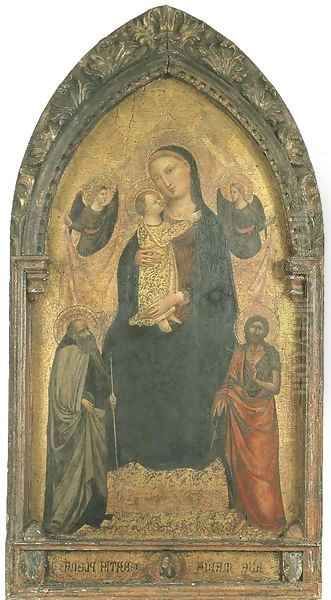 The Madonna and Child enthroned Oil Painting by Bicci Di Lorenzo