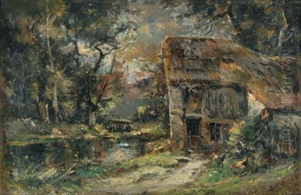 Au Moulin Tacot A Rhu Oil Painting by Emile Noirot