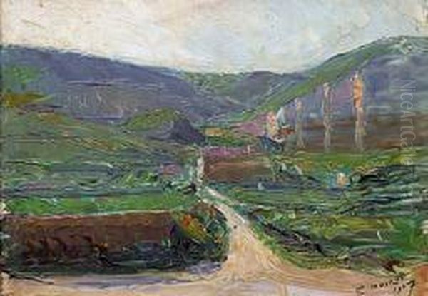 Paysage. Oil Painting by Emile Noirot