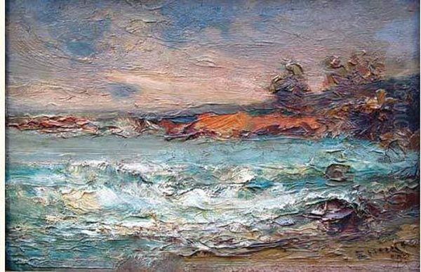 Emile . Bord De Mer Oil Painting by Emile Noirot