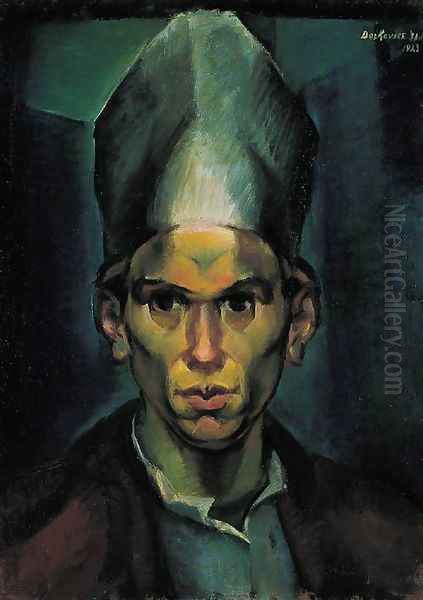 Puspoksuveges onarckep, 1923 Oil Painting by Gyula Derkovits