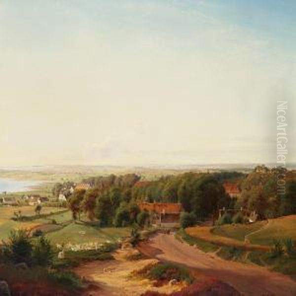 Parti Af Det Nordlige Sjelland Oil Painting by Nordahl Peter Frederik Grove