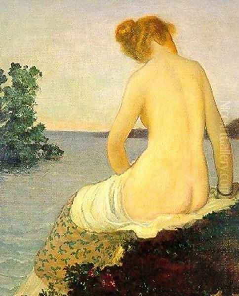 Arethusa Oil Painting by Arthur Bowen Davies