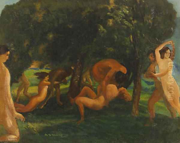 The Bawdy Wind Oil Painting by Arthur Bowen Davies