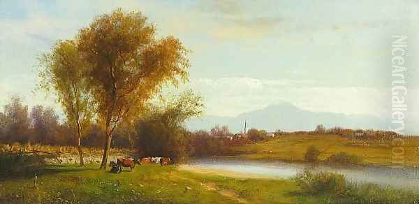 On the Cauterskill, NY, 1886 Oil Painting by John Henry Dolph