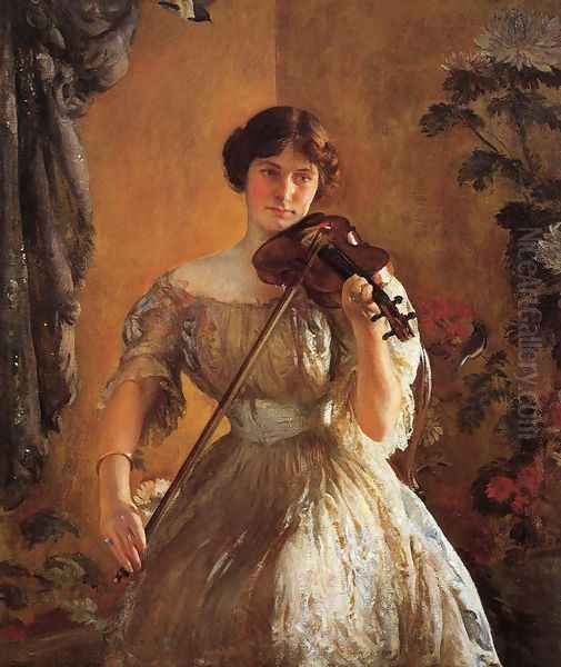 The Kreutzer Sonata (or Violinist II) Oil Painting by Joseph Rodefer DeCamp