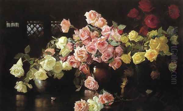 Roses Oil Painting by Joseph Rodefer DeCamp