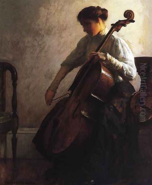 The Cellist Oil Painting by Joseph Rodefer DeCamp