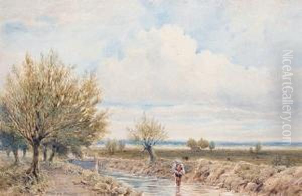 Dredging The Stream Oil Painting by George Parsons Norman