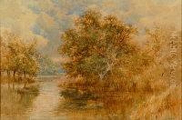 Pair, River Scenes In Autumn Oil Painting by George Parsons Norman