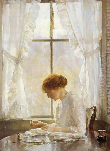 The Seamstress Oil Painting by Joseph Rodefer DeCamp