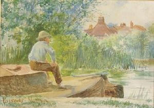 Resting On The Barge Oil Painting by George Parsons Norman