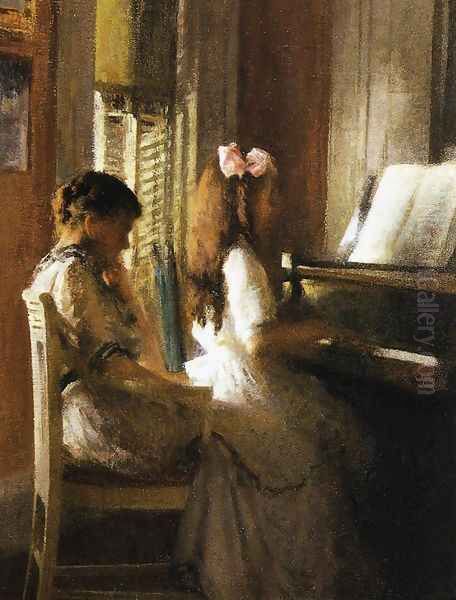 The Music Lesson Oil Painting by Joseph Rodefer DeCamp