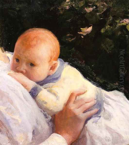 Theodore Lambert DeCamp as an Infant Oil Painting by Joseph Rodefer DeCamp