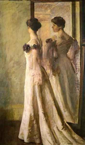 The Heliotrope Gown Oil Painting by Joseph Rodefer DeCamp