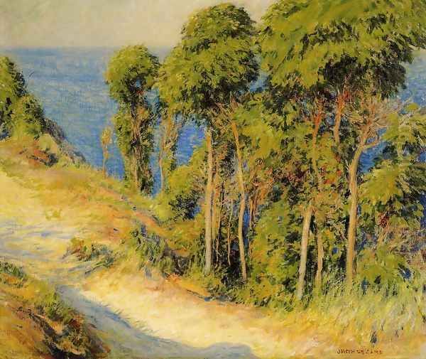 Trees Along the Coast (or Road to the Sea) Oil Painting by Joseph Rodefer DeCamp