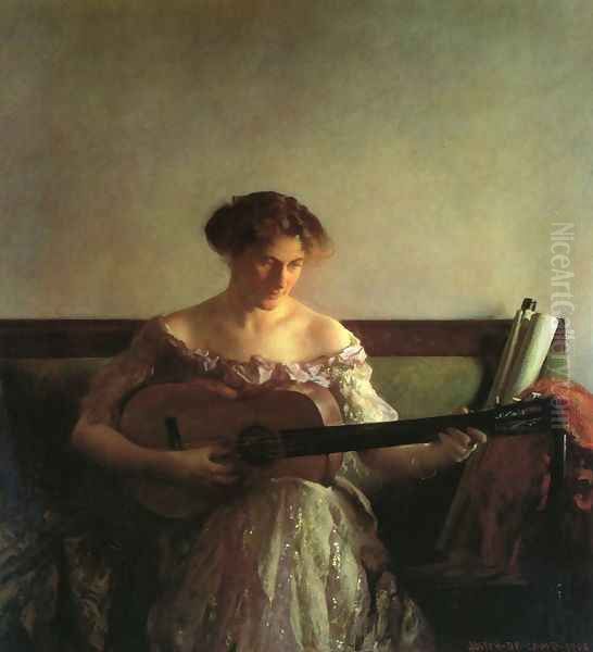 The Guitar Player 2 Oil Painting by Joseph Rodefer DeCamp