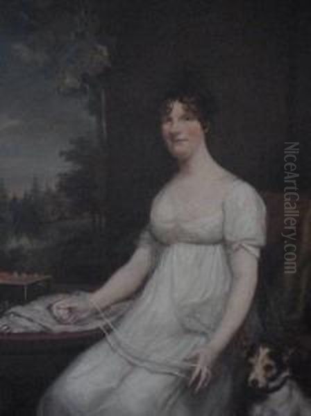 Portrait Of Margaret Coulthurst Of Gargrave House, Yorkshire Oil Painting by James Northcote