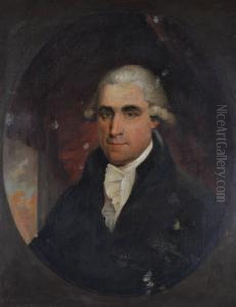 Head Andshoulders Portrait Of A Gentleman Oil Painting by James Northcote