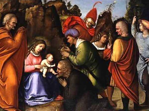 The Adoration of the Magi Oil Painting by Giovanni Agostino Da Lodi