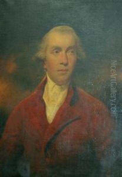 Portrait Of A Gentleman In A Red Jacket, Said To Be Baron Forbes Of Forbes Oil Painting by James Northcote