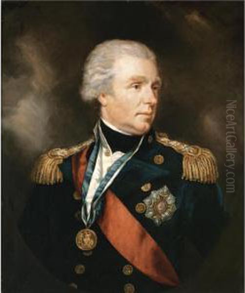 Portrait Of Admiral William Waldegrave, 1st Baron Radstock (1753-1825) Oil Painting by James Northcote