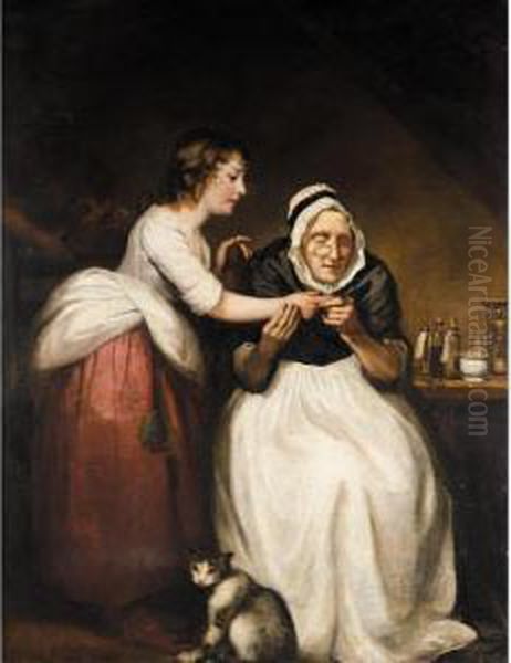 The Village Doctress Oil Painting by James Northcote