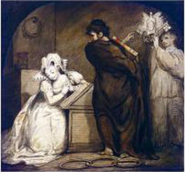 Dr. Fackenham, Dean Of St 
Paul's, Trying By Argument To Convert Lady Jane Grey To The Romish 
Faith, Three Days Before Her Execution Oil Painting by James Northcote