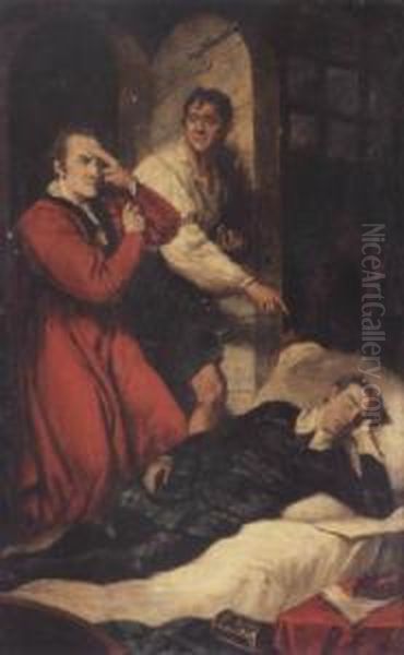 Death Of The Earl Of Argyll Oil Painting by James Northcote