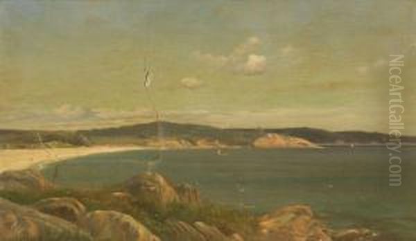 Coastal Scene, Possibly Maine. Oil Painting by William Edward Norton