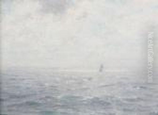 Sailboat On Open Sea At Dawn Oil Painting by William Edward Norton