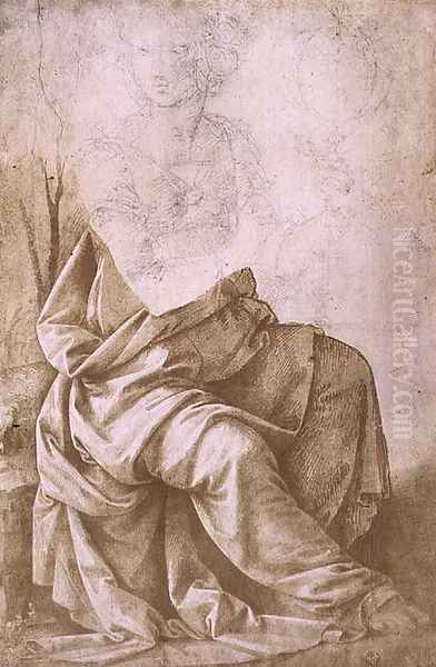 Study of a figure representing Astronomy Oil Painting by Lorenzo Di Credi