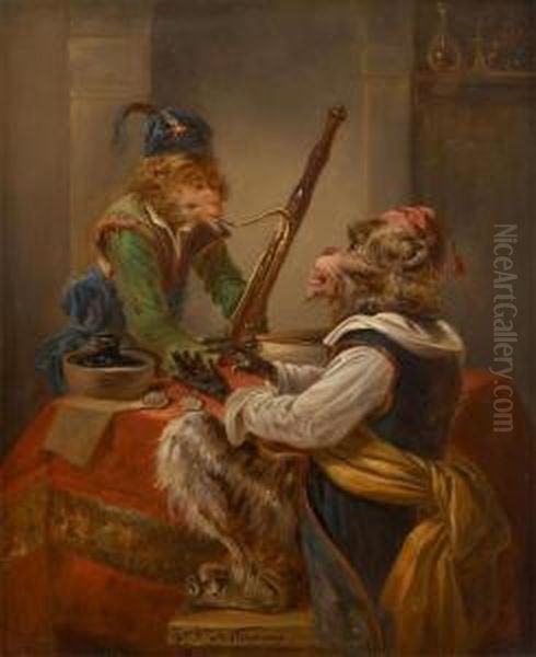 La Lecon De Musique Oil Painting by Zacharias Noterman